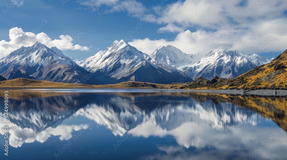 Mountain Reflection in a Still Lake. Mountain Reflection in a Still Lake.