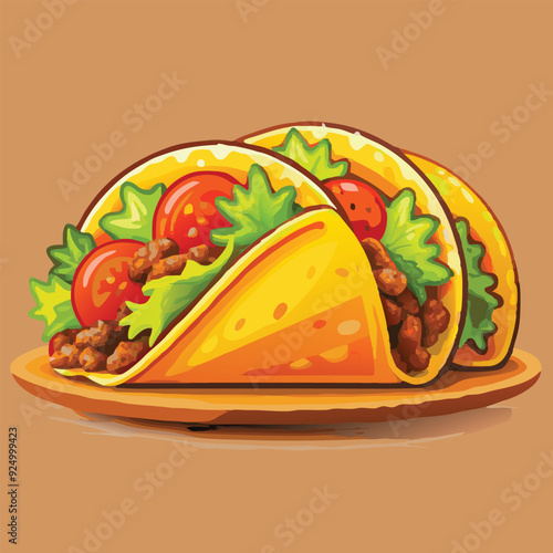 Tacos food vector