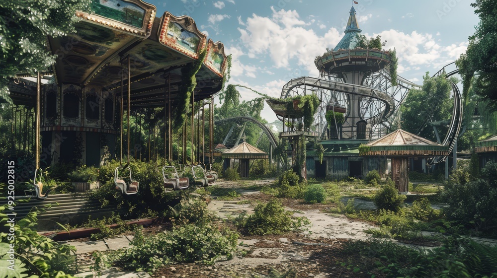 Overgrown Amusement Park Ruins Overgrown Amusement Park Ruins