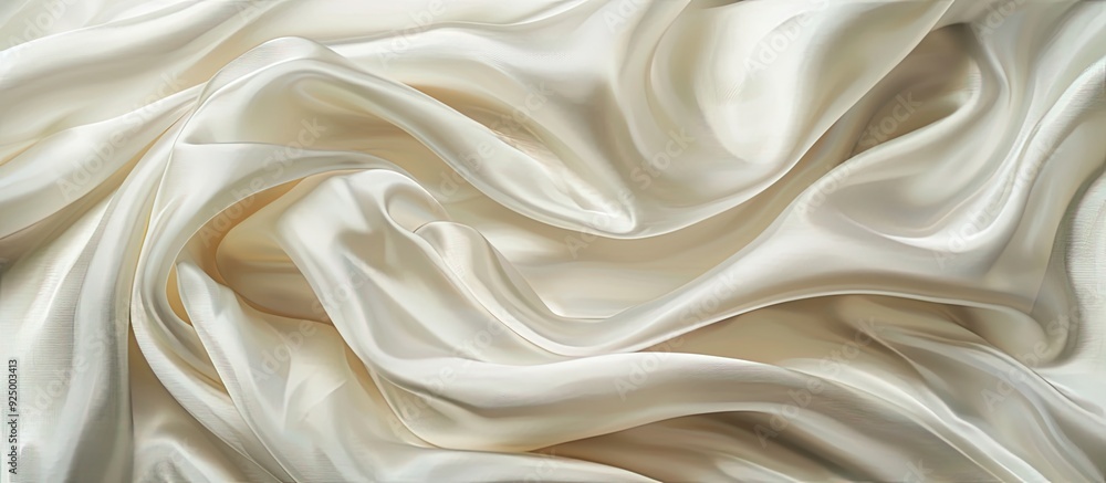 Background of white silk fabric showcasing copy space image Background of white silk fabric showcasing copy space image