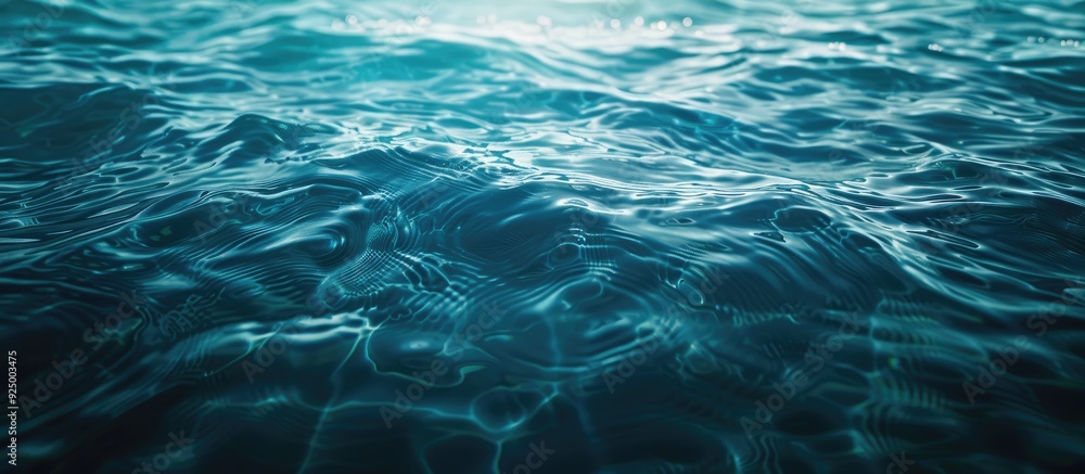 Naklejka premium Full frame image of a rippled seawater surface with copy space image