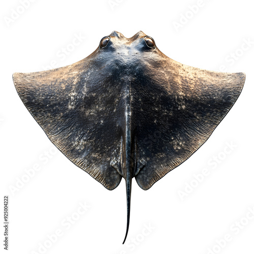 Photography of a Detailed Stingray on Plain White Background Transparent PNG photo