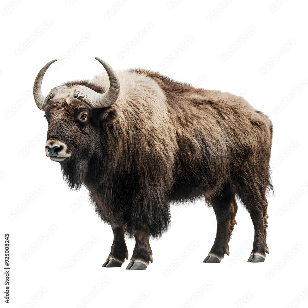Majestic Musk Ox in Pristine Studio Setting Majestic Musk Ox in Pristine Studio Setting
