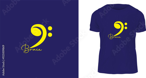 t shirt design, a musical icon brace 