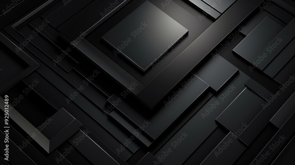Abstract Black Geometric Shapes Interlocking Pattern Abstract Black Geometric Shapes Interlocking Pattern