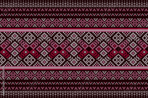 Ethnic pattern seamless pixel art for Fabric geometric ethnic pattern seamless,Pixel pattern art wallpaper Background, Design for fabric, curtain, carpet ,geometry seamless pattern art illustration