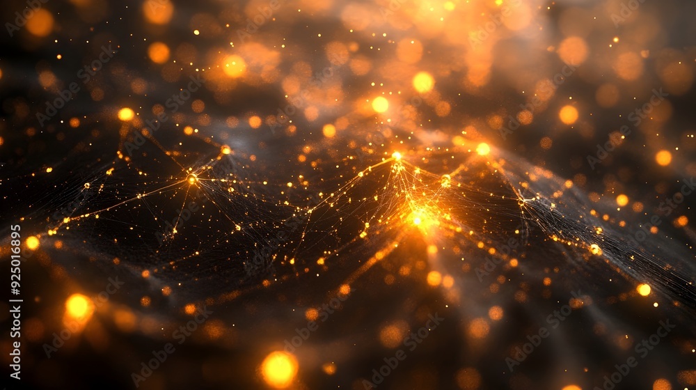 Obraz premium Quantum Network Visualization Digital Technology Concept for Secure Data Transfer