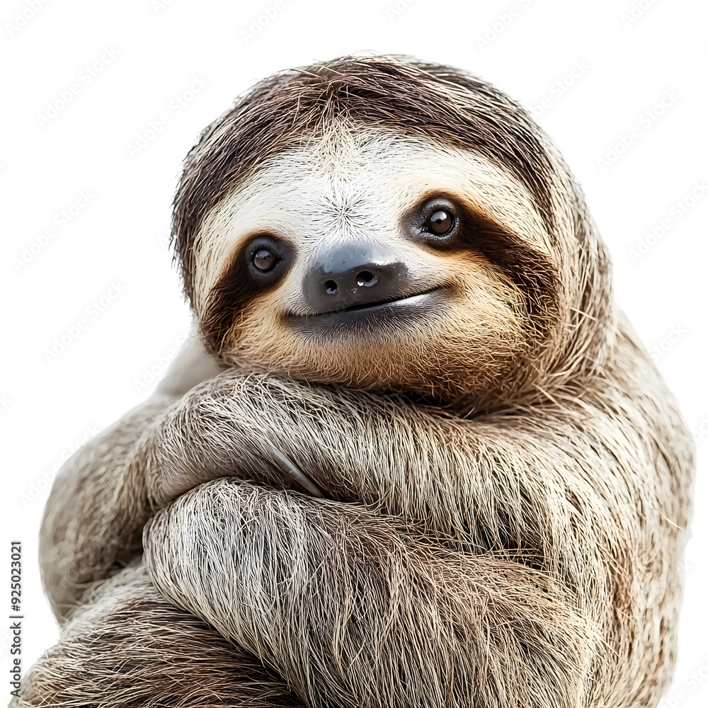 Photography of a Cute Sloth Isolated on Plain White Background Transparent PNG with High Detail Photography of a Cute Sloth Isolated on Plain White Background Transparent PNG with High Detail