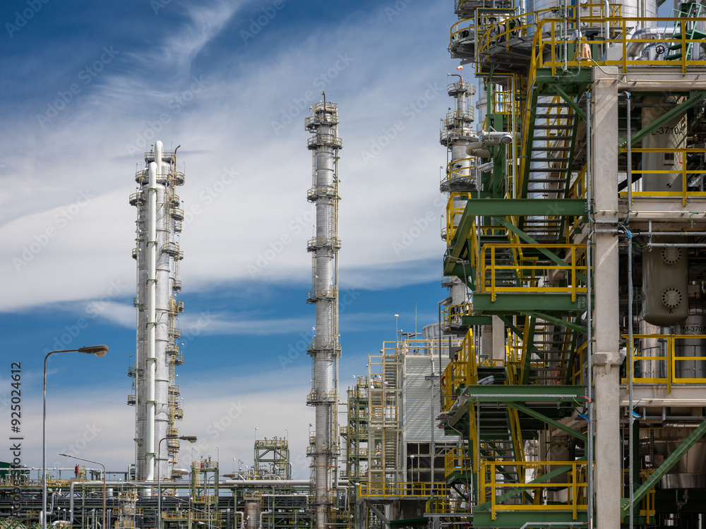 The two of high column in petrochemical plant The two of high column in petrochemical plant