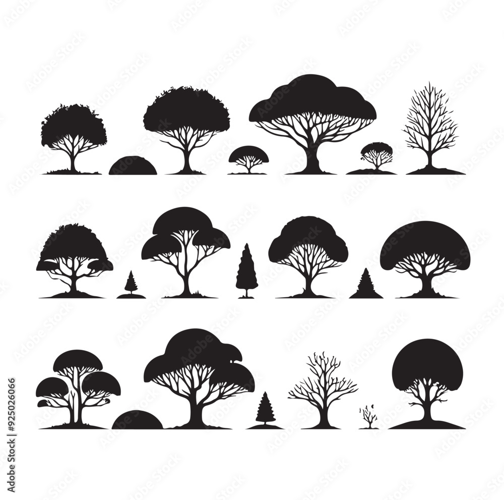 Tree Silhouette vector illustration Tree Silhouette vector illustration