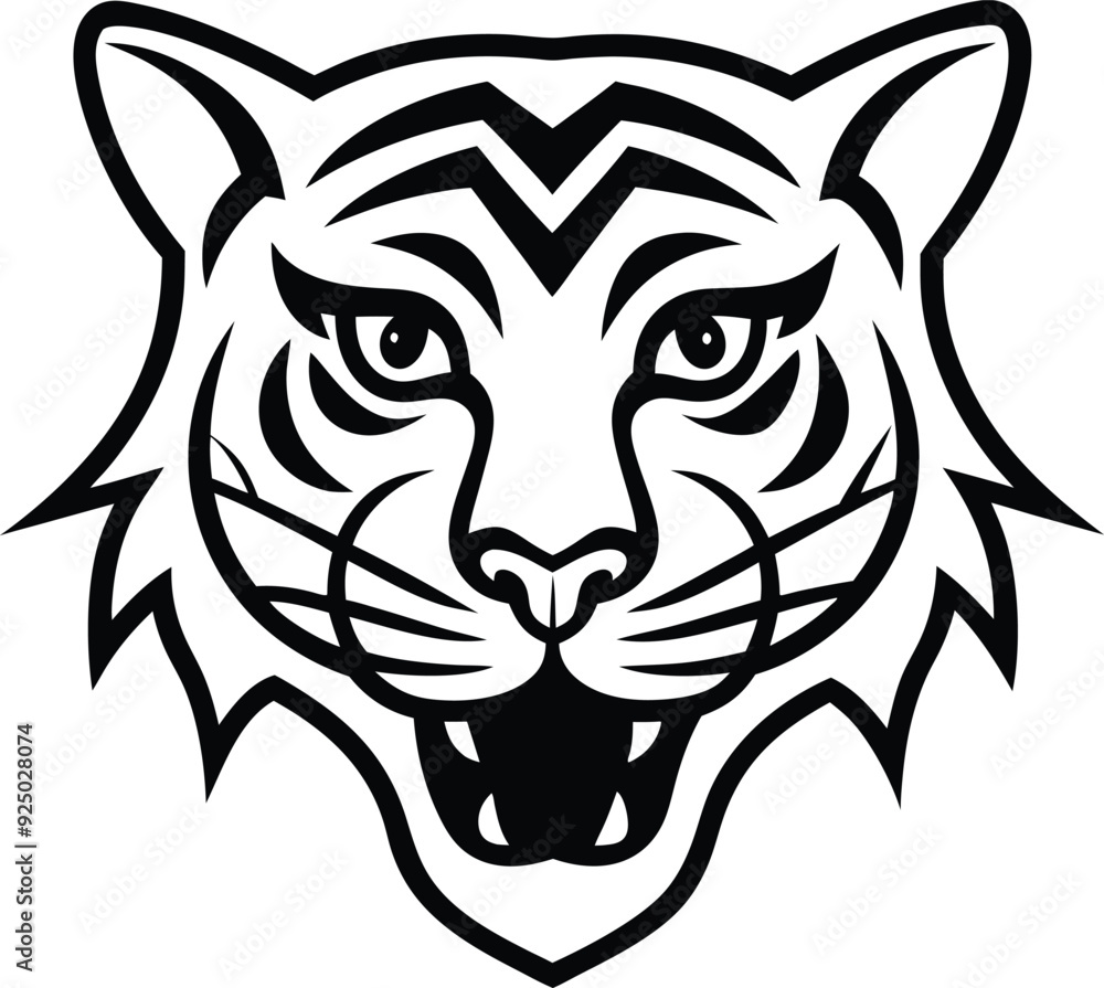 Fototapeta premium head of a tiger vector illustration