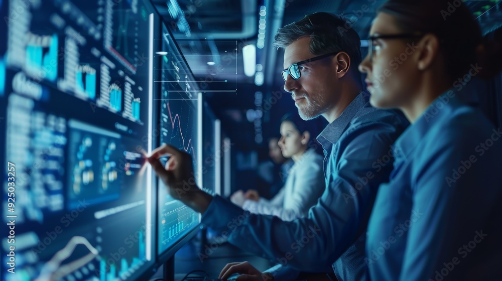Fototapeta premium Incident management, business technology concept. Operational excellence in IT operations. Process of efficiently identifying, diagnosing and resolving unexpected problems that occur in IT systems