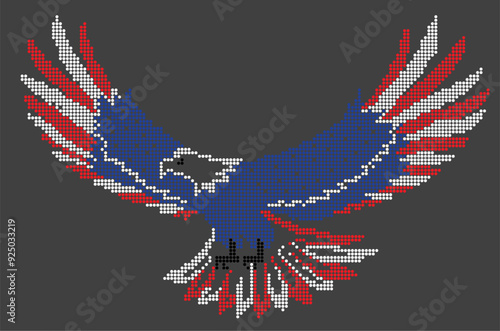 American Eagle Dots, Circle, medium - Object, Icon, Symbol, Pictogram 