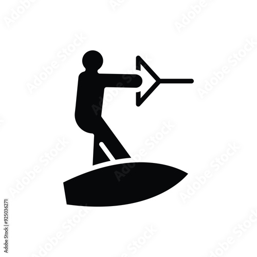 wakeboarding solid icon vector design good for web or mobile app