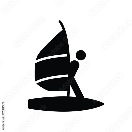 windsurf solid icon vector design good for web or mobile app