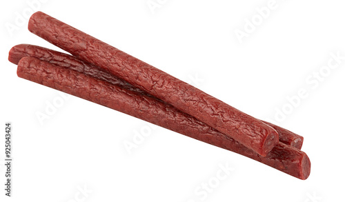 Sausage sticks cut out isolated transparent background