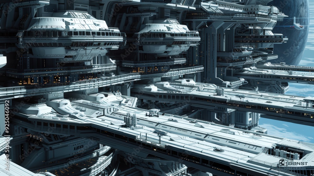 Futuristic Space Station Architecture Futuristic Space Station Architecture