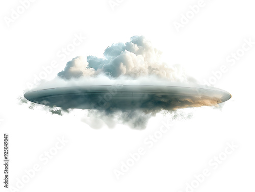 UFO, UAP inform a cloud, Unidentified Flying Object , Unidentified Aerial Phenomena, Strange objects may come from outer space or contain unexpected technology