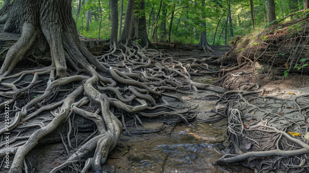 Intricate Network of Tree Roots in a Forest Intricate Network of Tree Roots in a Forest