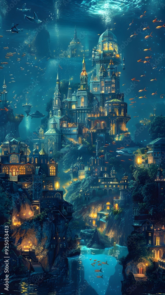Fototapeta premium Underwater City.
