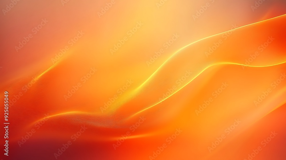 Obraz premium Smooth vibrant orange gradient background with a seamless abstract design and warm, glowing colors 