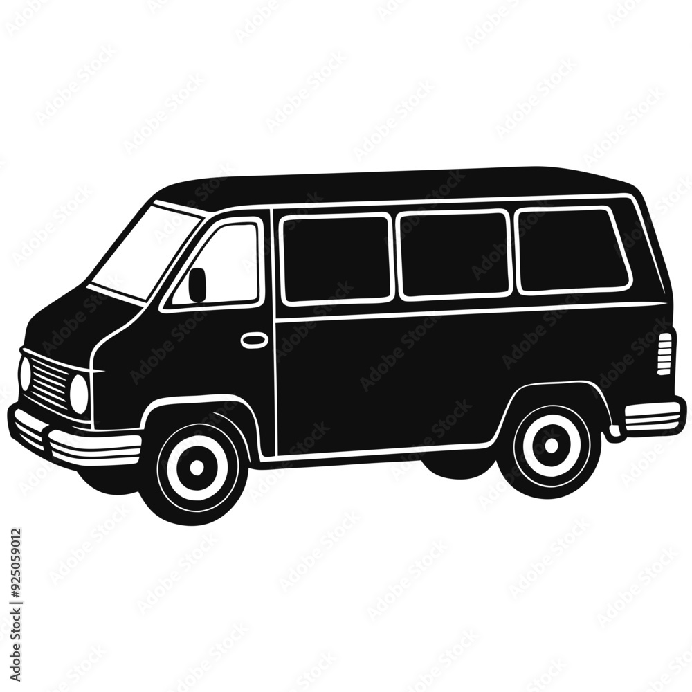 black minivan vector illustration black minivan vector illustration