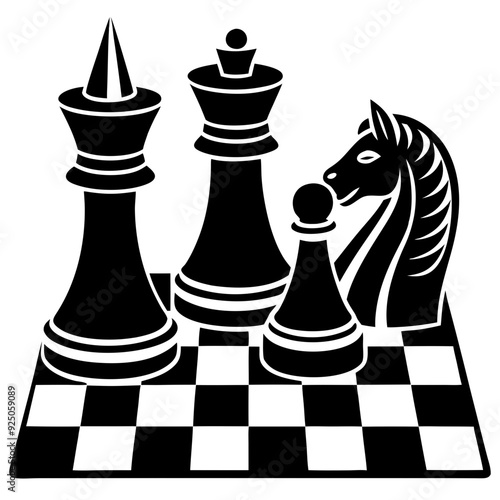 chess game black vector