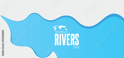 world rivers day 24th September vector poster