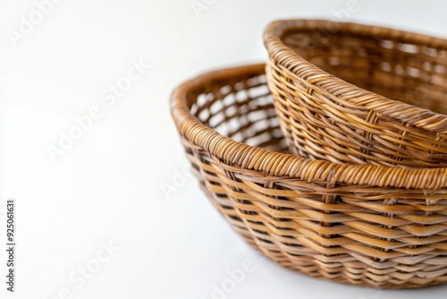 Beautifully crafted wicker baskets showcased with intricate design