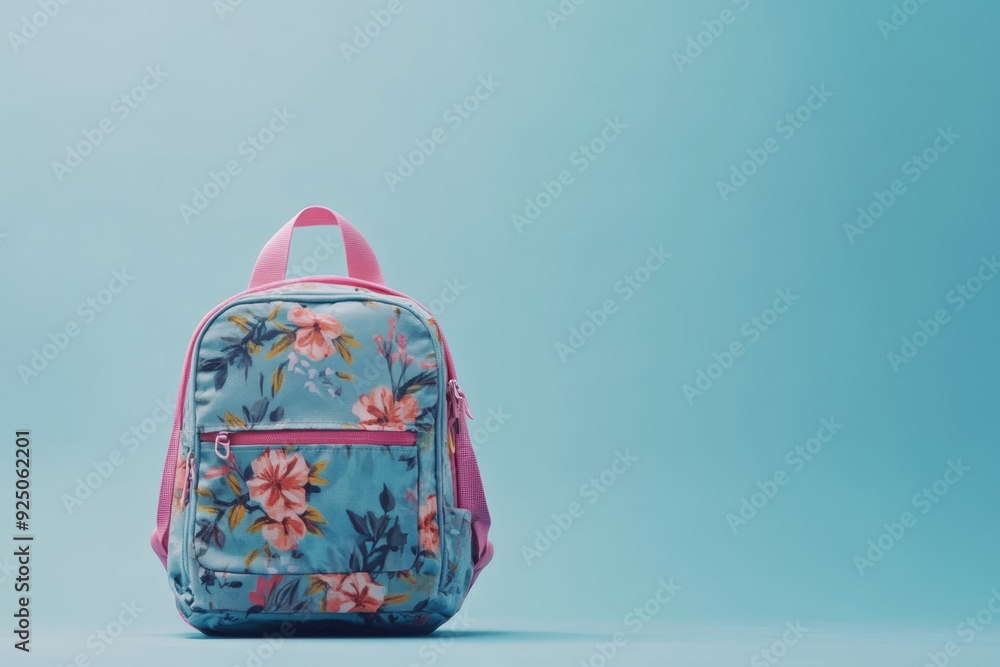Back to school background with A classic school backpack in vibrant colors Back to school background with A classic school backpack in vibrant colors