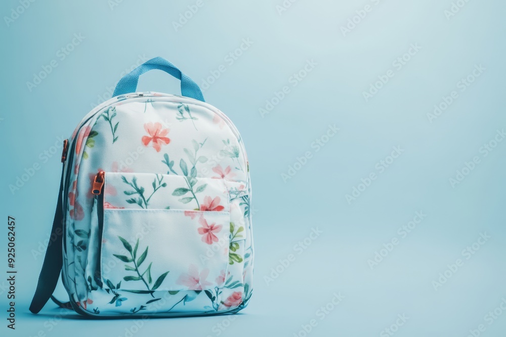 Back to school background with A classic school backpack in vibrant colors Back to school background with A classic school backpack in vibrant colors