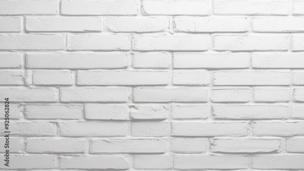 Obraz premium Abstract white brick wall texture for pattern background. White brick wall may used as background. Modern white brick wall texture for background. Brick wall as background, banner design