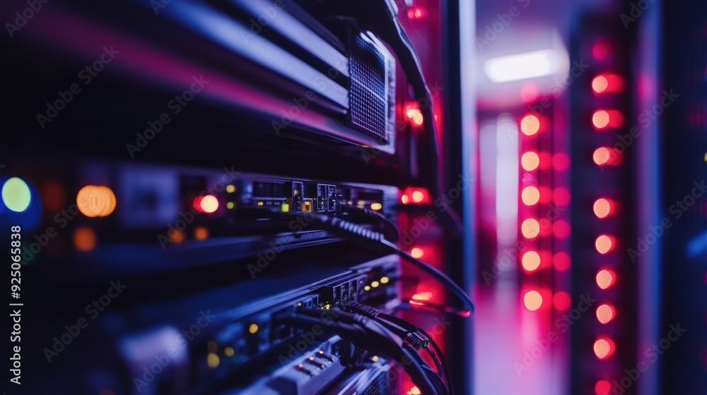 Professional Technicians Enhancing Cable Management for Optimal Data Center Performance Professional Technicians Enhancing Cable Management for Optimal Data Center Performance