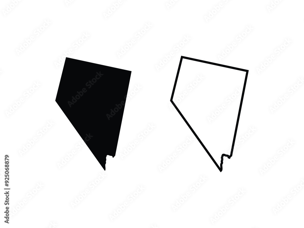 Nevada maps vector isolated on a transparent background Nevada maps vector isolated on a transparent background
