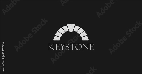 Keystone logo arch stone rock