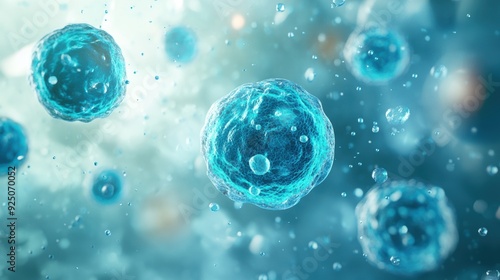 Wallpaper Mural A blue cell is surrounded by many other blue cells Torontodigital.ca