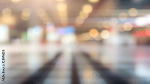 Blurred train station street outdoor background. Generative AI