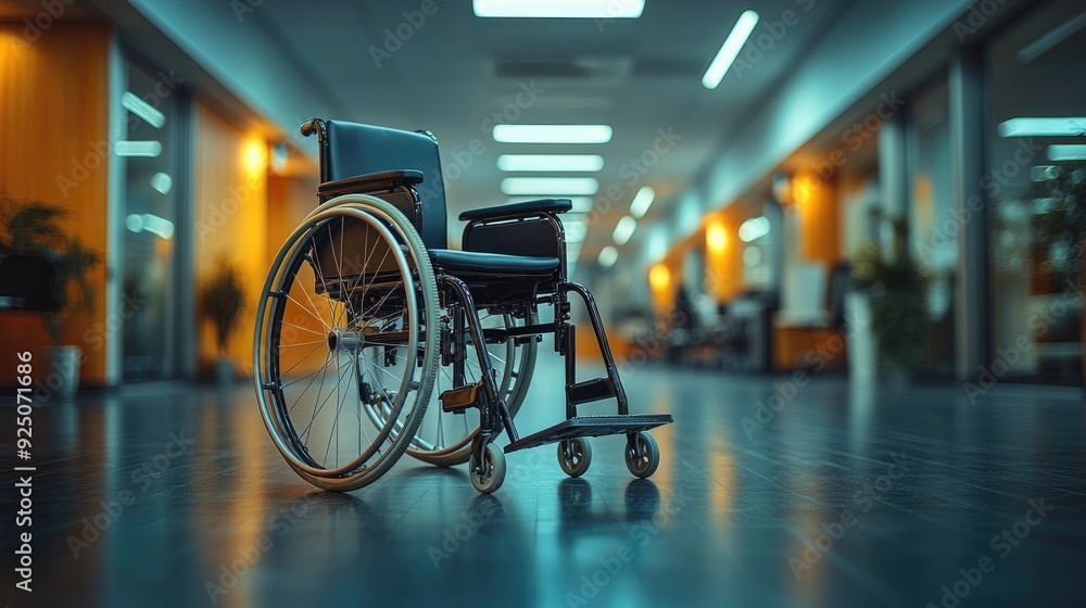 business people in the office with wheelchair two business people in the office with wheelchair two