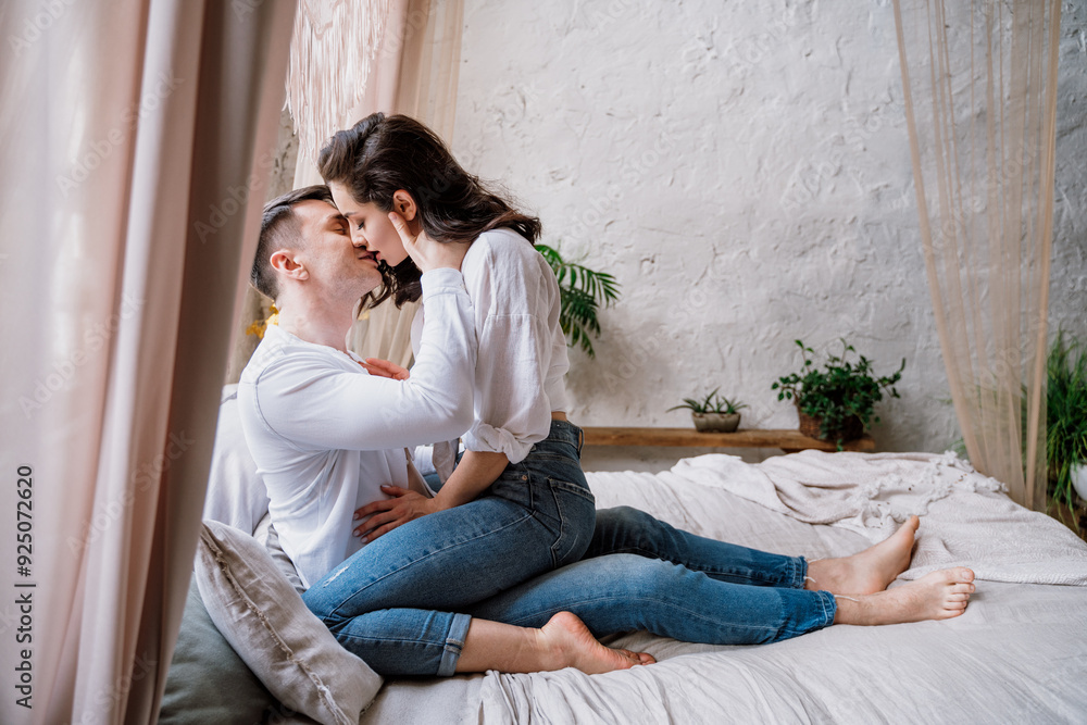 young couple spending time in their countryside house young couple spending time in their countryside house