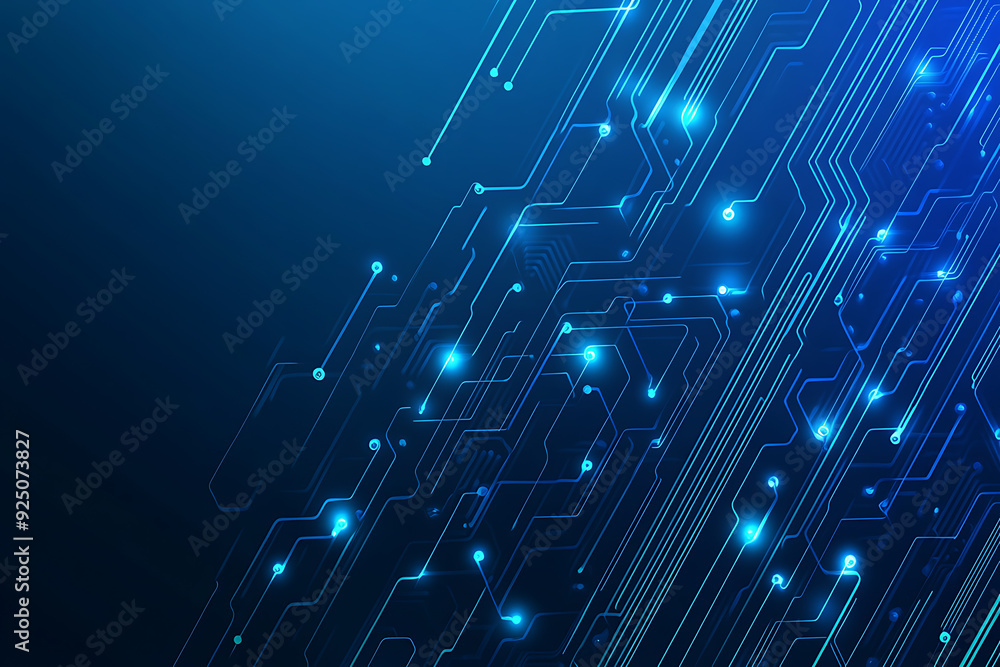 Futuristic vector illustration of a blue circuit board with intricate digital tech elements, perfect for advanced technology backgrounds. Futuristic vector illustration of a blue circuit board with intricate digital tech elements, perfect for advanced technology backgrounds.