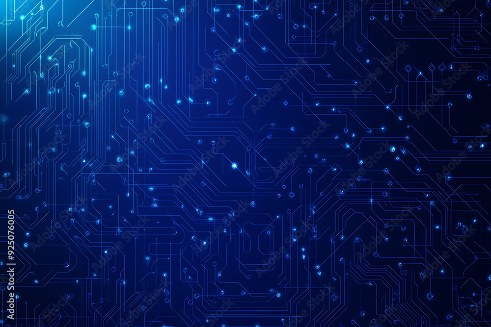 Futuristic vector illustration of a blue circuit board with intricate digital tech elements, perfect for advanced technology backgrounds. Futuristic vector illustration of a blue circuit board with intricate digital tech elements, perfect for advanced technology backgrounds.