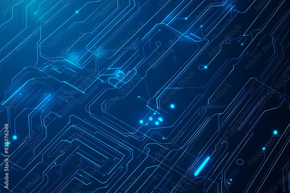 Futuristic vector illustration of a blue circuit board with intricate digital tech elements, perfect for advanced technology backgrounds. Futuristic vector illustration of a blue circuit board with intricate digital tech elements, perfect for advanced technology backgrounds.