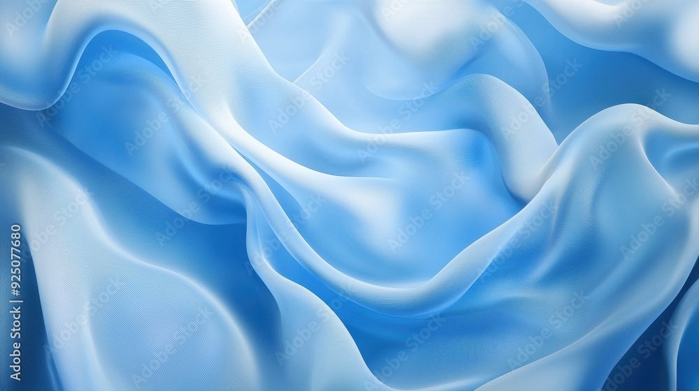 A blue fabric with a wave pattern A blue fabric with a wave pattern