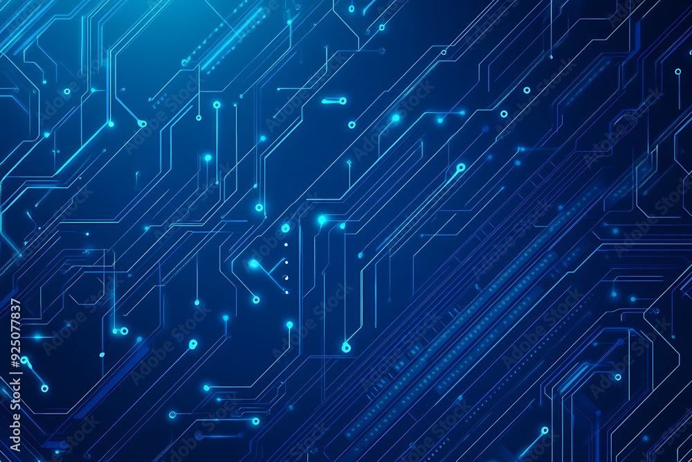 Futuristic vector illustration of a blue circuit board with intricate digital tech elements, perfect for advanced technology backgrounds. Futuristic vector illustration of a blue circuit board with intricate digital tech elements, perfect for advanced technology backgrounds.