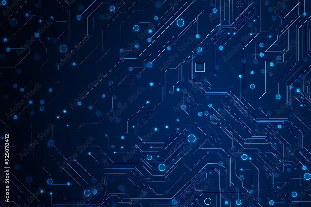 Futuristic vector illustration of a blue circuit board with intricate digital tech elements, perfect for advanced technology backgrounds. Futuristic vector illustration of a blue circuit board with intricate digital tech elements, perfect for advanced technology backgrounds.