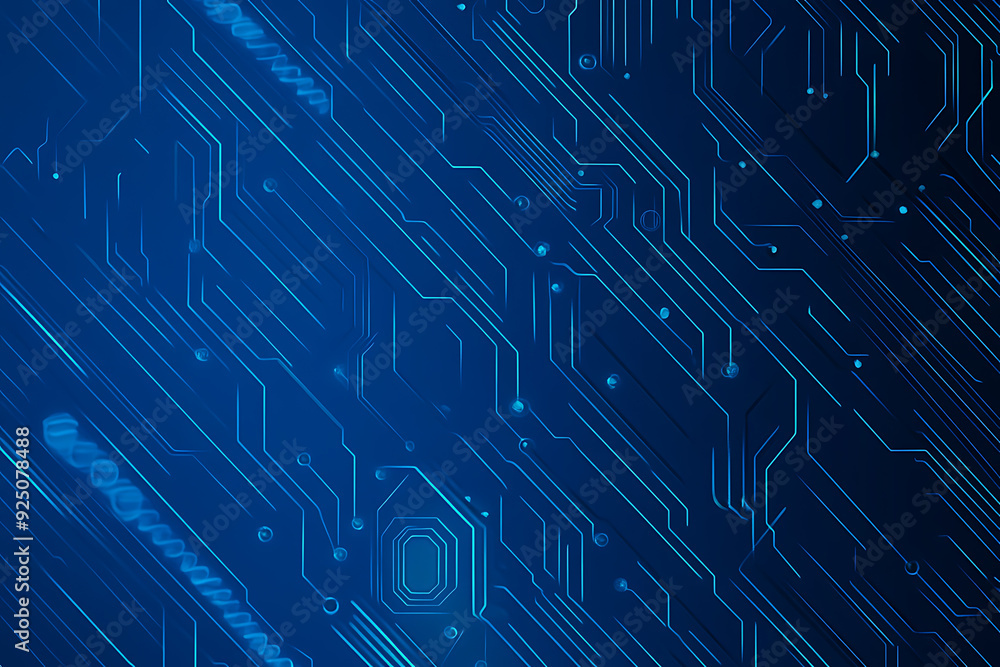 Futuristic vector illustration of a blue circuit board with intricate digital tech elements, perfect for advanced technology backgrounds. Futuristic vector illustration of a blue circuit board with intricate digital tech elements, perfect for advanced technology backgrounds.