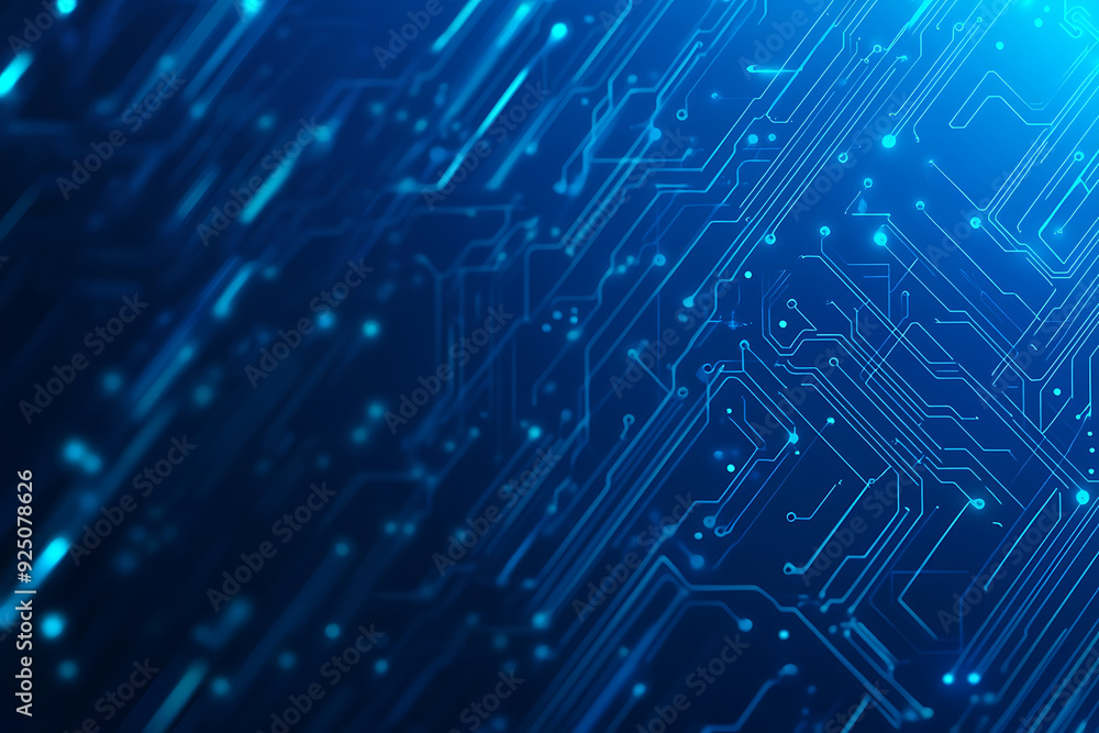 Futuristic vector illustration of a blue circuit board with intricate digital tech elements, perfect for advanced technology backgrounds. Futuristic vector illustration of a blue circuit board with intricate digital tech elements, perfect for advanced technology backgrounds.