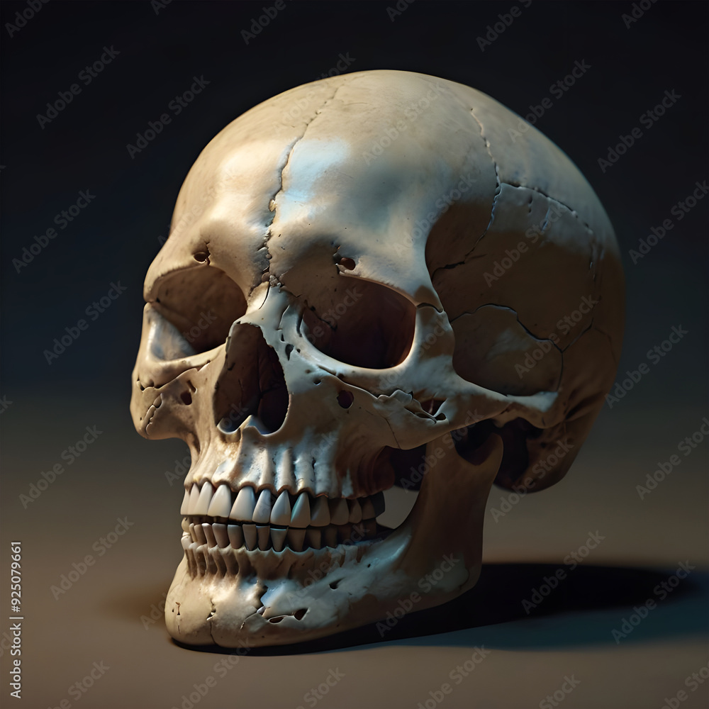 Sets Human Skull turned from different sides on rich colors. White isolated. The concept of death, horror. Symbol of creepy. 3d rendering illustration. Sets Human Skull turned from different sides on rich colors. White isolated. The concept of death, horror. Symbol of creepy. 3d rendering illustration.