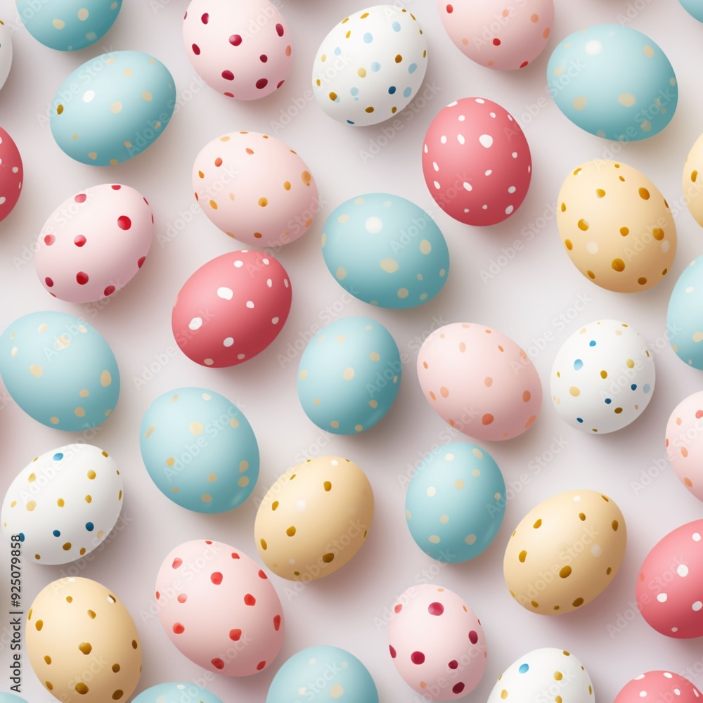 Seamless Easter egg 3D pattern with soft pink background and a variety of colorful eggs, ideal for festive designs, holiday decorations, and spring-themed projects Seamless Easter egg 3D pattern with soft pink background and a variety of colorful eggs, ideal for festive designs, holiday decorations, and spring-themed projects