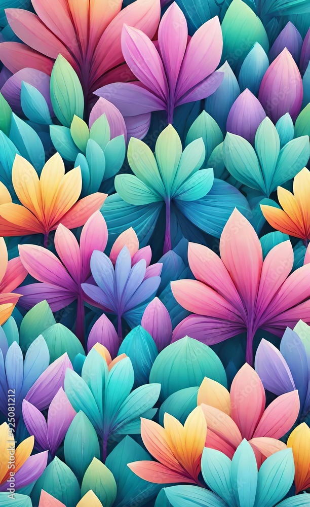 custom made wallpaper toronto digitalpattern with colorful flowers